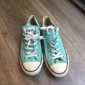 Teal turquoise converse size 8 womens